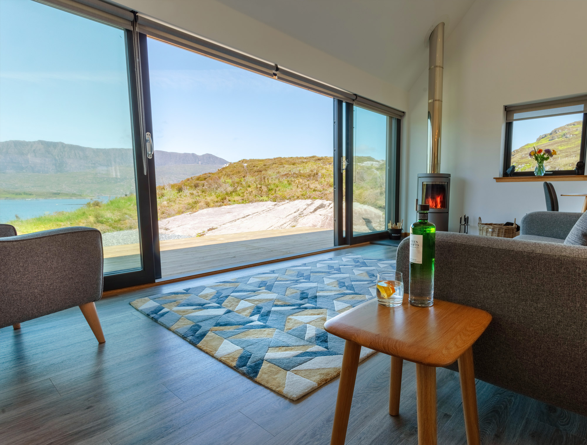 The lounge at Dal na Mara Ardmair Self Catering